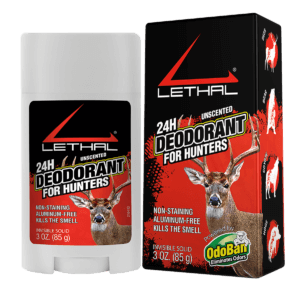 Lethal 9426673Z Deodorant Odor Eliminator Odorless Scent 3 oz Stick