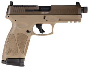 Taurus 1-G3P941-TAC G3 9mm Luger 4″ 17+1 Flat Dark Earth Frame with Bronze Steel with T.O.R.O Cuts Slide & Polymer Grip Includes 2 Mags