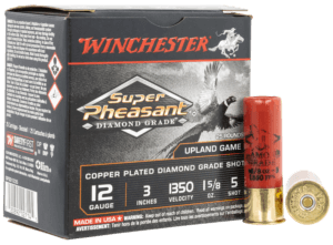 Winchester Ammo SPDG125 Super Pheasant Diamond Grade 12 Gauge 2.75″ 1 3/8 oz 1300 fps 5 Shot 25rd Box