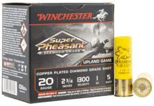 Winchester Ammo SPDG125 Super Pheasant Diamond Grade 12 Gauge 2.75″ 1 3/8 oz 1300 fps 5 Shot 25rd Box