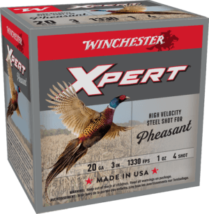 Winchester Ammo WEXP2034 Xpert Pheasant Lead Free High Velocity 20 Gauge 3″ 1 oz 1330 fps 4 Shot 25rd Box