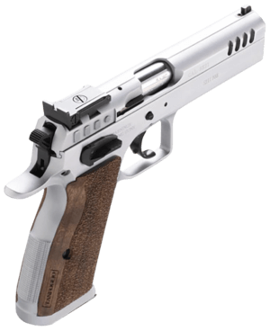 Tanfoglio IFG TFSTOCK240 Stock II Competition 40 S&W 12+1/16+1  4.44 Stainless Polygonal Rifled Barrel  Stainless Ported/Serrated Slide  Stainless Steel Frame  Brown Polymer Grip”