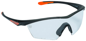 Beretta USA OC031A2354014HUNI Clash Shooting Glasses Clear Lens Black with Orange Accents Frame