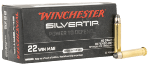 Winchester Ammo W22MST Silvertip 22 Mag 40 gr Silvertip Hollow Point 50 Bx/ 20 Cs