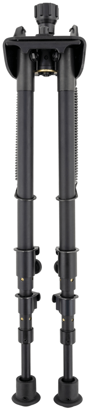 Harris Bipods 1A2-BR2 Non-Swivel BR Swivel Stud 6-9″ Black Steel/Aluminum Self Leveling Legs Rubber Feet (No Sling Stud Provision)