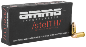 Ammo Inc 9147TMCSTL stelTH Self Defense 9mm Luger 147 gr Total Metal Case (TMC) 50rd Box