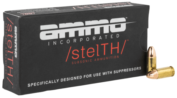 Ammo Inc 9147TMCSTL stelTH Self Defense 9mm Luger 147 gr Total Metal Case (TMC) 50rd Box