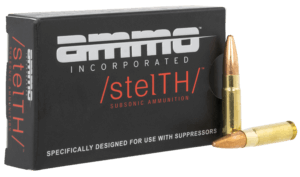 Ammo Inc 300B220TMCSTLA20 stelTH Personal Defense 300 Blackout 220 gr Total Metal Jacket (TMJ) 20rd Box