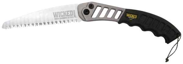 Wicked Tree Gear WTG001 Hand Saw Folding Saw 7″ High Carbon Steel Blade Black Overmolded Aluminum Handle
