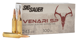Sig Sauer V243SP100-20 Venari 243 Win 100 gr 2960 fps Soft Point (SP) 20rd Box