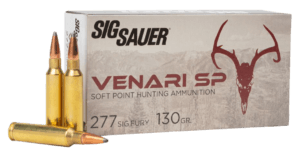 Sig Sauer V277SFSP130-20 Venari 277 Sig Fury 130 gr 2710 fps Soft Point (SP) 20rd Box