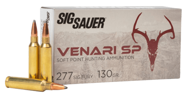 Sig Sauer V277SFSP130-20 Venari 277 Sig Fury 130 gr 2710 fps Soft Point (SP) 20rd Box
