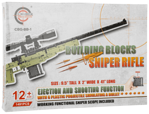 Caliber Gourmet CGBBB1 Sniper Building Blocks Black/Green Plastic 41″ Long 1491 Pieces