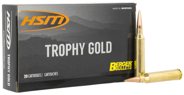 HSM 264WM130VLD Trophy Gold Extended Range 264 Win Mag 130 gr Berger Hunting VLD Match (BHVLDM) 20rd Box