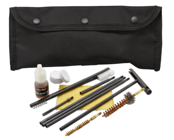 KleenBore POU302B Modular Cleaning Kit Multi-Caliber Handgun/Rifle Bronze/Nylon Bristles Black Nylon Case
