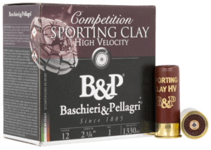 B&P 12B1SCH8 Sporting Clays High Velocity 12 Gauge 2.75 1 oz 8 Shot 25rd Box”