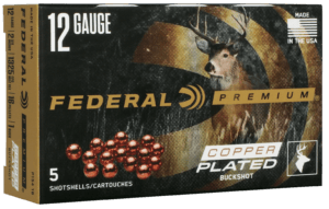 Federal PD132NRA00 Premium Personal Defense NRA 12 Gauge 2.75″ 9 Pellets 1145 fps 00 Buck Shot 5rd Box