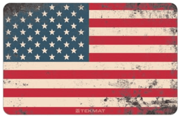 TekMat TEKR17USFLAG01  Red/White/Blue Rubber 17″ Long 11″ x 17″ American Flag Illustration