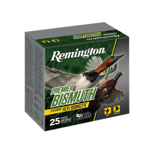 Remington Ammunition R20500 Premier Bismuth Waterfowl 12 Gauge 3″ 1 3/8 oz 2 Shot 25rd Box