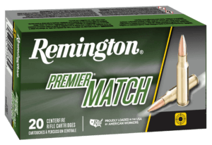Remington Ammunition 27682 Premier Match 223 Rem 52 gr Hollow Point Boat-Tail (HPBT) 20rd Box