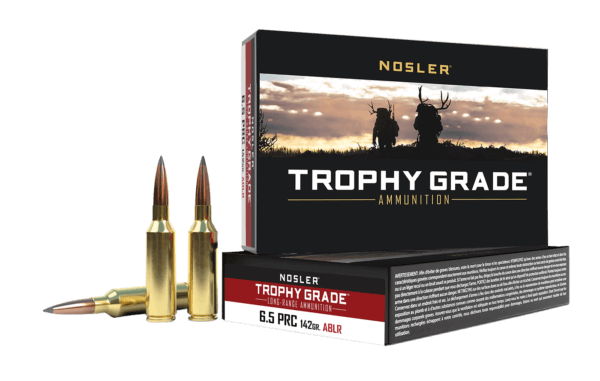 Nosler 61232 Trophy Grade Long Range 6.5 PRC 142 gr Nosler Spitzer AccuBond-Long Range (SABLR) 20rd Box
