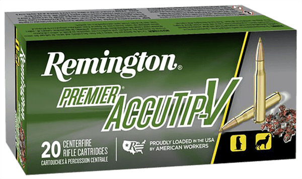 Remington Ammunition 29184 Premier Accutip-V 223 Rem 50 gr AccuTip-V Boat-Tail (ATVBT) 20rd Box