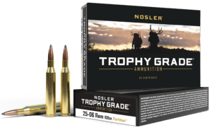 Nosler 60005 Trophy Grade Hunting 25-06 Rem 100 gr Nosler Spitzer Partition (SPT) 20rd Box