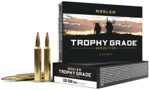 Nosler 60064 Trophy Grade Hunting 300 RUM 165 gr Nosler Spitzer Partition (SPT) 20rd Box