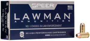 Speer 53955 Lawman  40 S&W 165 gr Total Metal Jacket Flat Nose 50rd Box