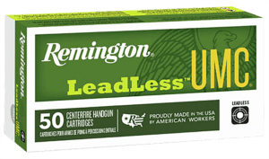 Remington Ammunition 23791 UMC Leadless 40 S&W 180 gr Flat Nose Enclosed Base 50rd Box