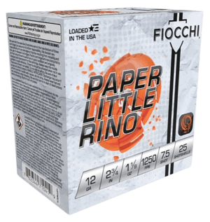 Fiocchi 12FPWR75 Paper Little Rino Extrema 12 Gauge 2.75″ 1 1/8 oz 7.5 Shot 25rd Box