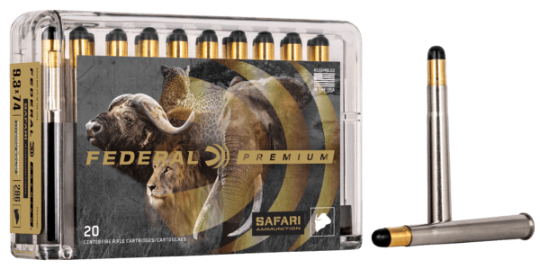 Federal P9374WH Premium Safari Cape-Shok 9.3mmx74R 286 gr Woodleigh Hydro Solid (WHCS) 20rd Box
