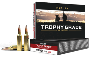 Nosler 60114 Trophy Grade Long-Range Hunting 270 WSM 150 gr Nosler Spitzer AccuBond-Long Range (SABLR) 20rd Box
