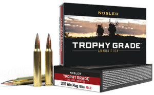 Nosler 60126 Trophy Grade Long-Range Hunting 300 Win Mag 190 gr Nosler Spitzer AccuBond-Long Range (SABLR) 20rd Box