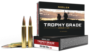 Nosler 60133 Trophy Grade Long-Range Hunting 30-378 Wthby Mag 210 gr Nosler Spitzer AccuBond-Long Range (SABLR) 20rd Box