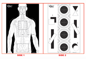 Action Target VB24100 Sighting Military Circle Paper 23″ x 35″ Black/White 100 Per Box