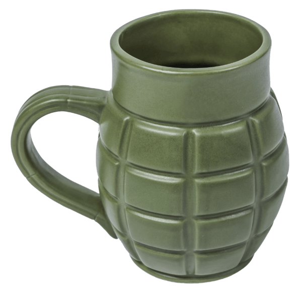 Caliber Gourmet CBGM1043 Caliber Gourmet Grenade Mug Green Ceramic Grenade