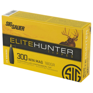 Sig Sauer E3WMAB18020 Elite Hunting 300 Win Mag 180 gr 3050 fps Nosler AccuBond 20rd Box