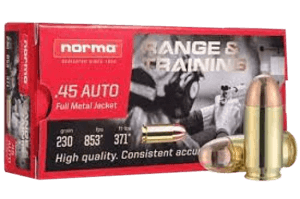 Norma Ammunition 611540020 Self Defense NXD 45 ACP 230 gr 20rd Box