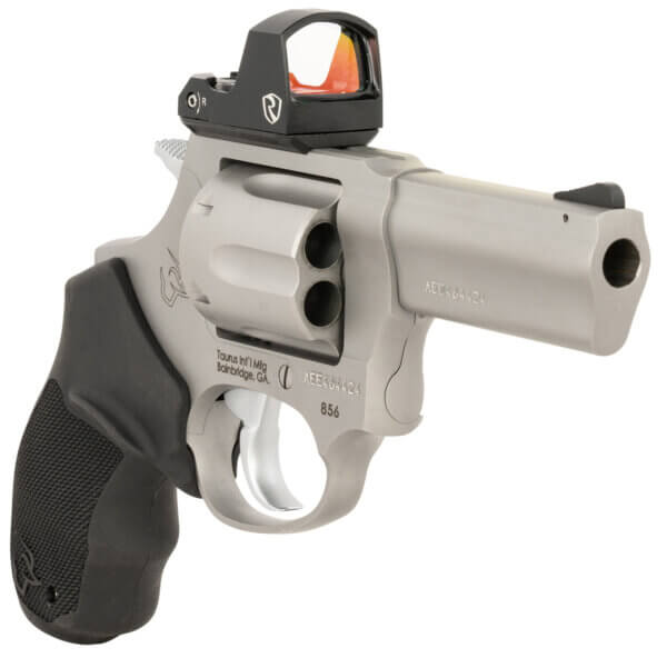Taurus 2856P39R 856 T.O.R.O. 38 Special 6 Shot 3″ Black Stainless Steel Optic Ready Frame Black Rubber Grip Riton Red Dot