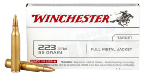 Winchester Ammo SG223KW  223 Rem 55 gr Full Metal Jacket (FMJ) 20rd Box