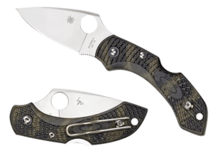Spyderco C28ZFPGR2 Dragonfly 2 2.30″ Folding Plain Satin VG-10 SS Blade/Zome Green Textured FRN Handle Includes Pocket Clip