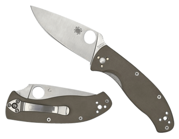 Spyderco C122GBNM4PS Tenacious 3.35″ Folding Part Serrated CPM M4 Blade/Brown Textured G10 Handle Includes Pocket Clip