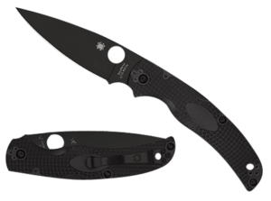 Spyderco C244PBBK Native Chief Lightweight 4.02″ Folding Plain Black DLC CTS BD1N SS Blade/Black Textured FRN Handle Includes Pocket Clip