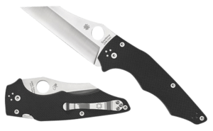 Spyderco C253GPBBK YoJumbo 3.98″ Folding Wharncliffe Plain Black DLC CPM S30V SS Blade/Black Textured G10 Handle Includes Pocket Clip
