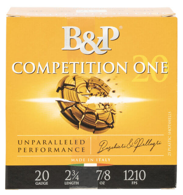 B&P 20B78CP7 Competition ONE 20 Gauge 2.75 7/8 oz 7.5 Shot 25rd Box”
