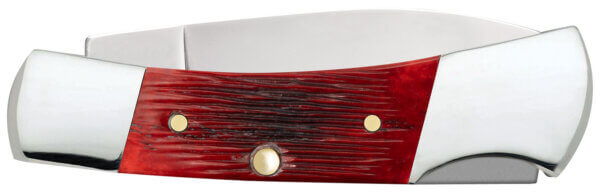 Case 12211 Limited Edition XXXVII Lockback Folding Locking Drop Point Plain Mirror Polished w/Engraving Tru-Sharp SS Blade/ Old Red Barnboard Jig/SS Stag Bone/Nickle Handle