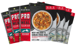 Wise Foods RW05194 Outdoor Food Kit Beef Bulgogi & Kimchi Rice 6 Pack
