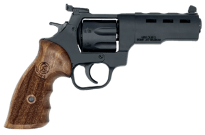 North American Arms NAATGHC Huntsman  22 Mag/22 LR 5 Shot 2  OD Green Frame/Barrel  Black Cylinder  Camo Grips  Fixed Marble Arms Sights  Includes Cylinder & Black Leather Holster”