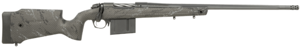 Bergara Rifles B14LM7513 B-14 Crest 7mm PRC 3+1 22″ Fluted/Threaded  Sniper Gray Cerakote Barrel/Rec  Monte Carlo Carbon Fiber Stock with Black & Gray Splatter  Omni Muzzle Brake